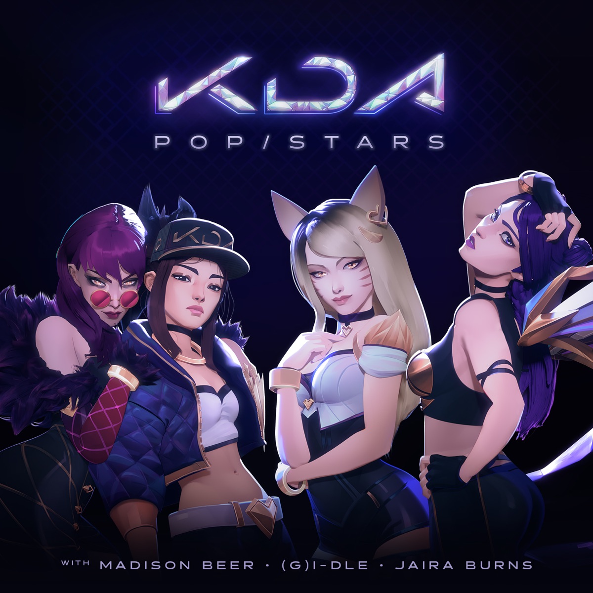 『K/DA - POP/STARS』収録の『POP/STARS』ジャケット