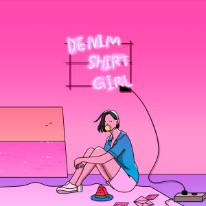 『大橋ちっぽけ - 幸せについて』収録の『DENIM SHIRT GIRL』ジャケット