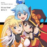 Cover art for『Aqua (Sora Amamiya), Megumin (Rie Takahashi), Darkness (Ai Kayano) - 雨やどり』from the release『It's so fine! / Amayadori