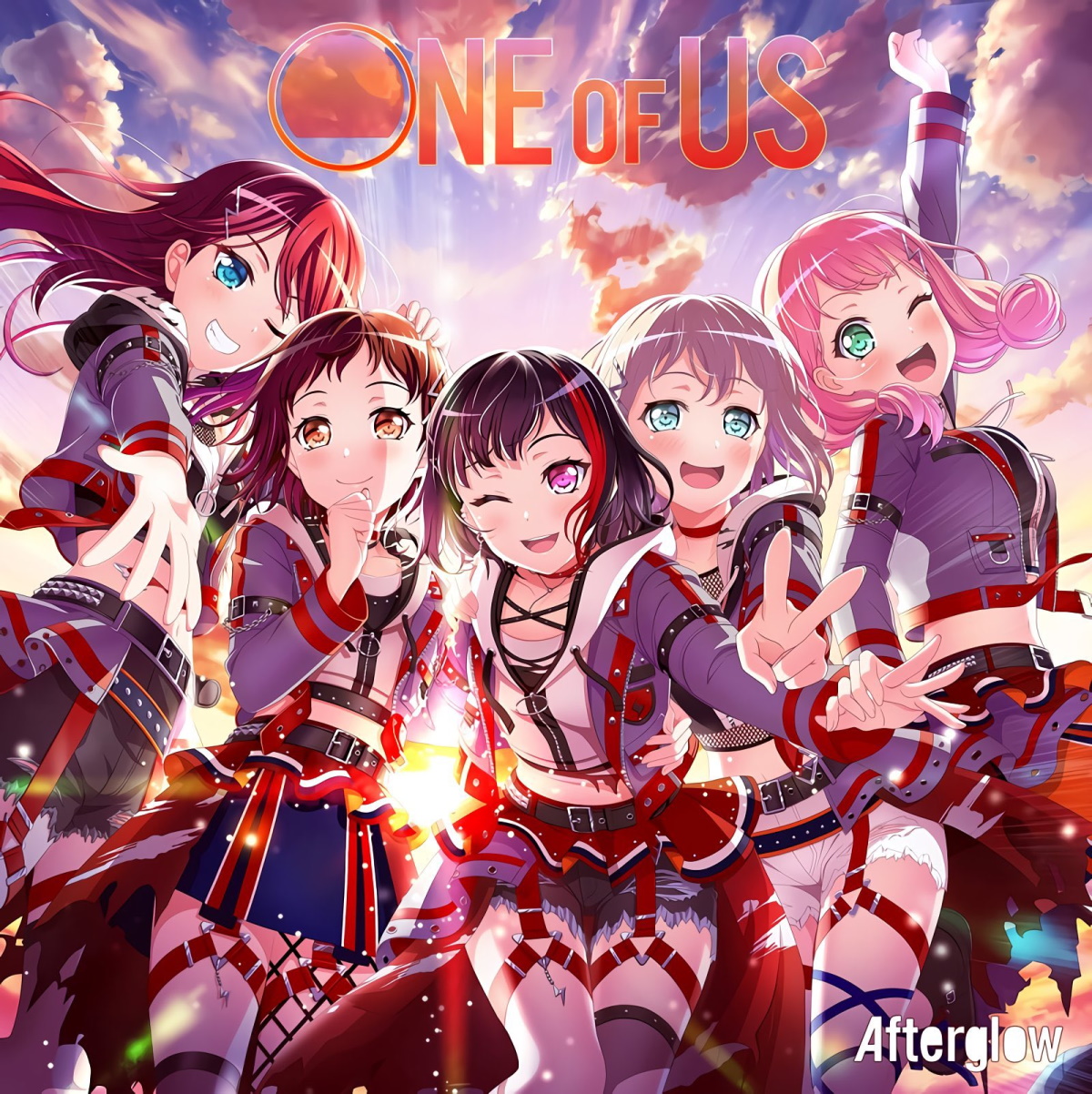 『Afterglow - RED RED RED』収録の『ONE OF US』ジャケット