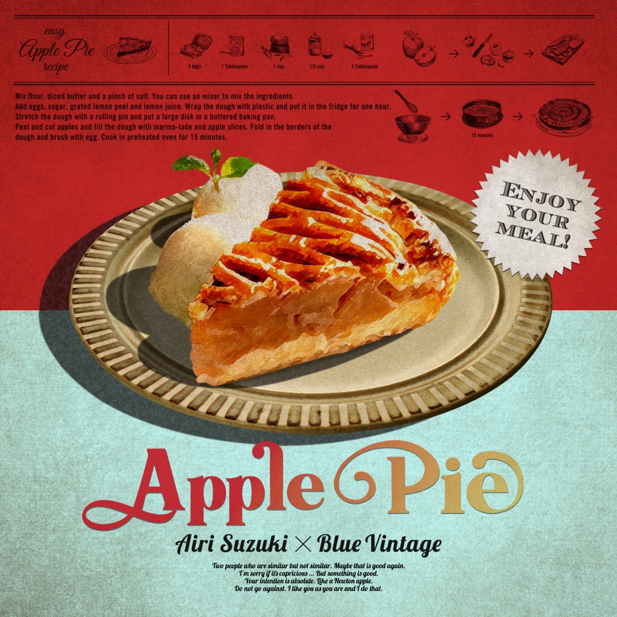 『鈴木愛理×Blue Vintage - Apple Pie』収録の『Apple Pie』ジャケット