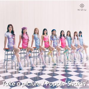 Cover art for『NiziU -  Poppin' Shakin'』from the release『Take a picture / Poppin' Shakin'』