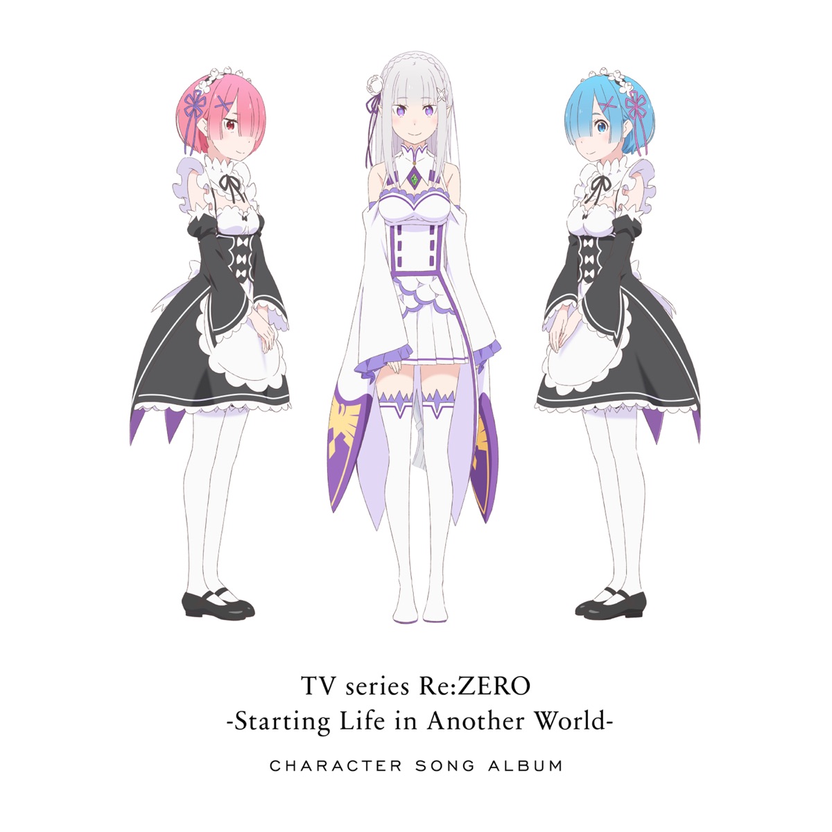Cover art for『Emilia (Rie Takahashi), Rem (Inori Minase), Ram (Rie Murakawa) - Zero Kara Hajimeru Isekai Taisou!』from the release『TV Anime 