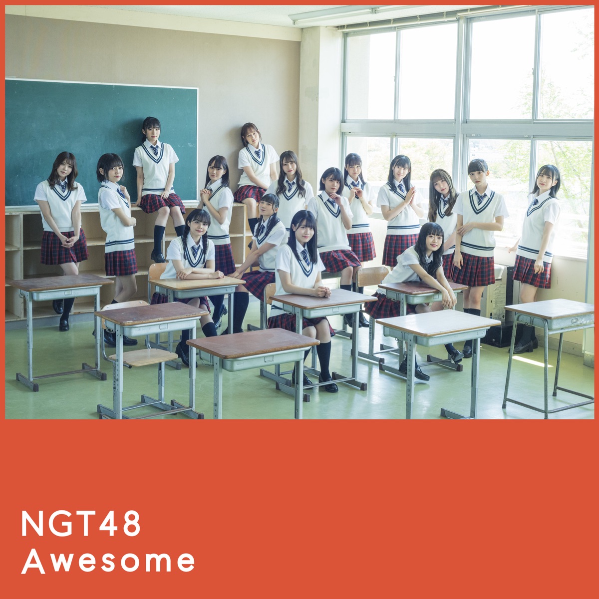Cover art for『NGT48 - Kakato wo Narase!』from the release『Awesome』
