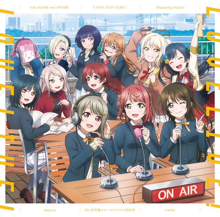 Cover for『Nijigasaki High School Idol Club - Miracle STAY TUNE!』from the release『not ALONE not HITORI / Miracle STAY TUNE! / Shooting Voice!! [Nijigasaki High School Idol Club Version]』