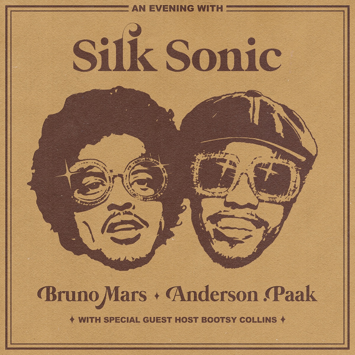 『Bruno Mars, Anderson .Paak, Silk Sonic - Leave the Door Open』収録の『An Evening With Silk Sonic 』ジャケット