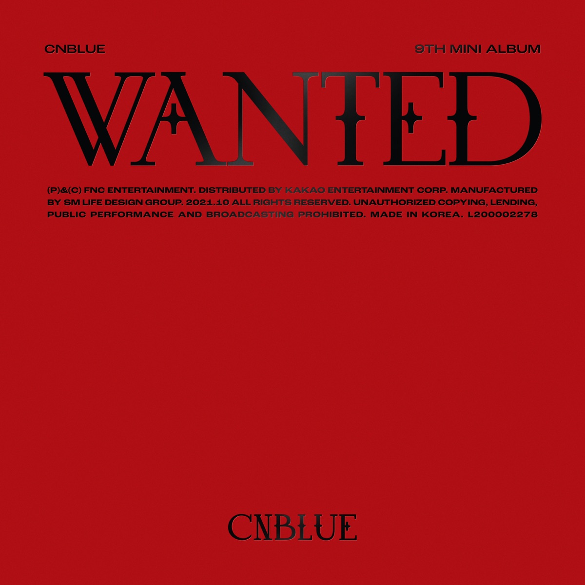 『CNBLUE - 99% 歌詞』収録の『WANTED』ジャケット
