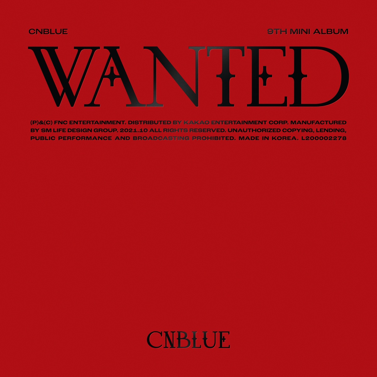 『CNBLUE - 99%』収録の『WANTED』ジャケット