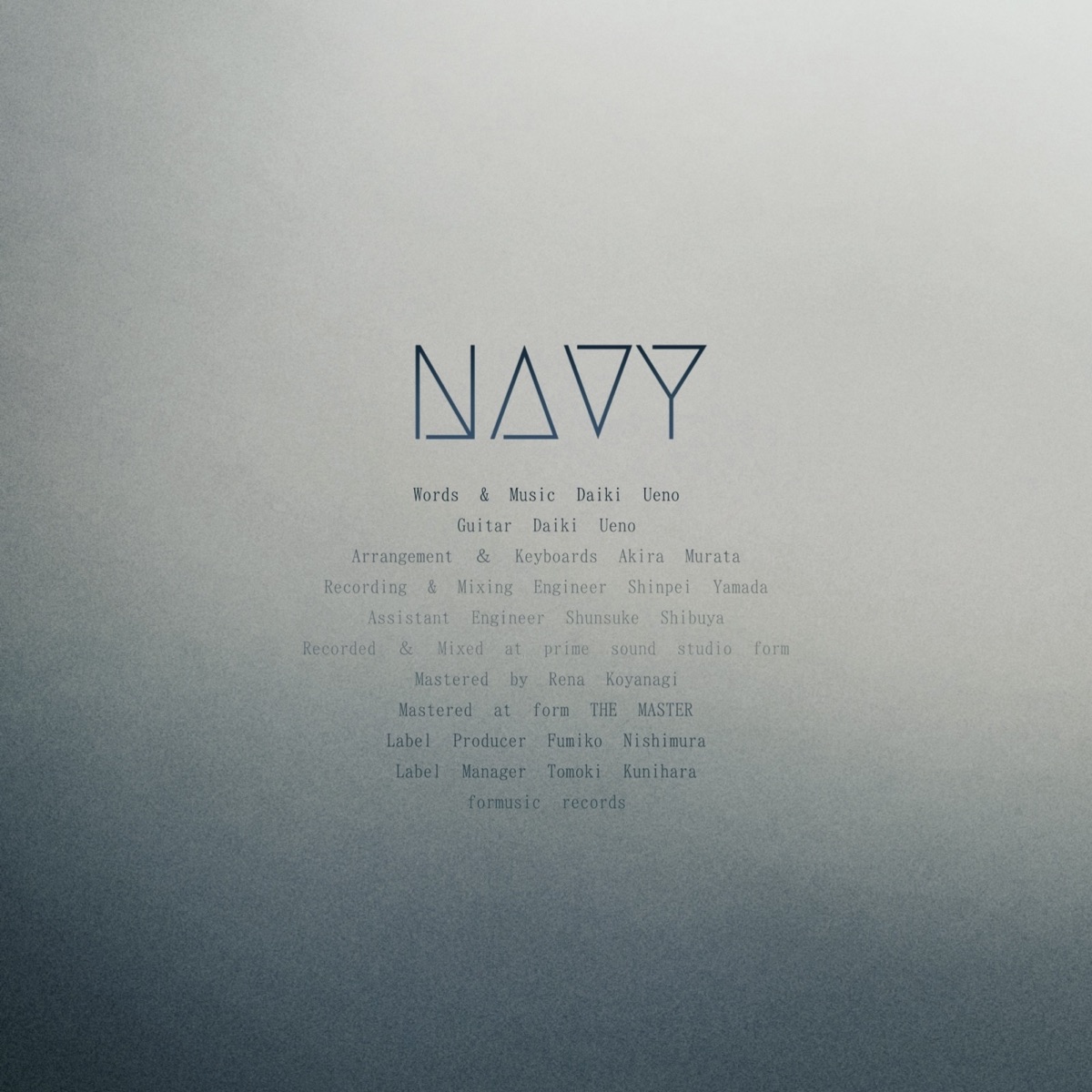 Cover for『UENO DAIKI - NAVY』from the release『NAVY』