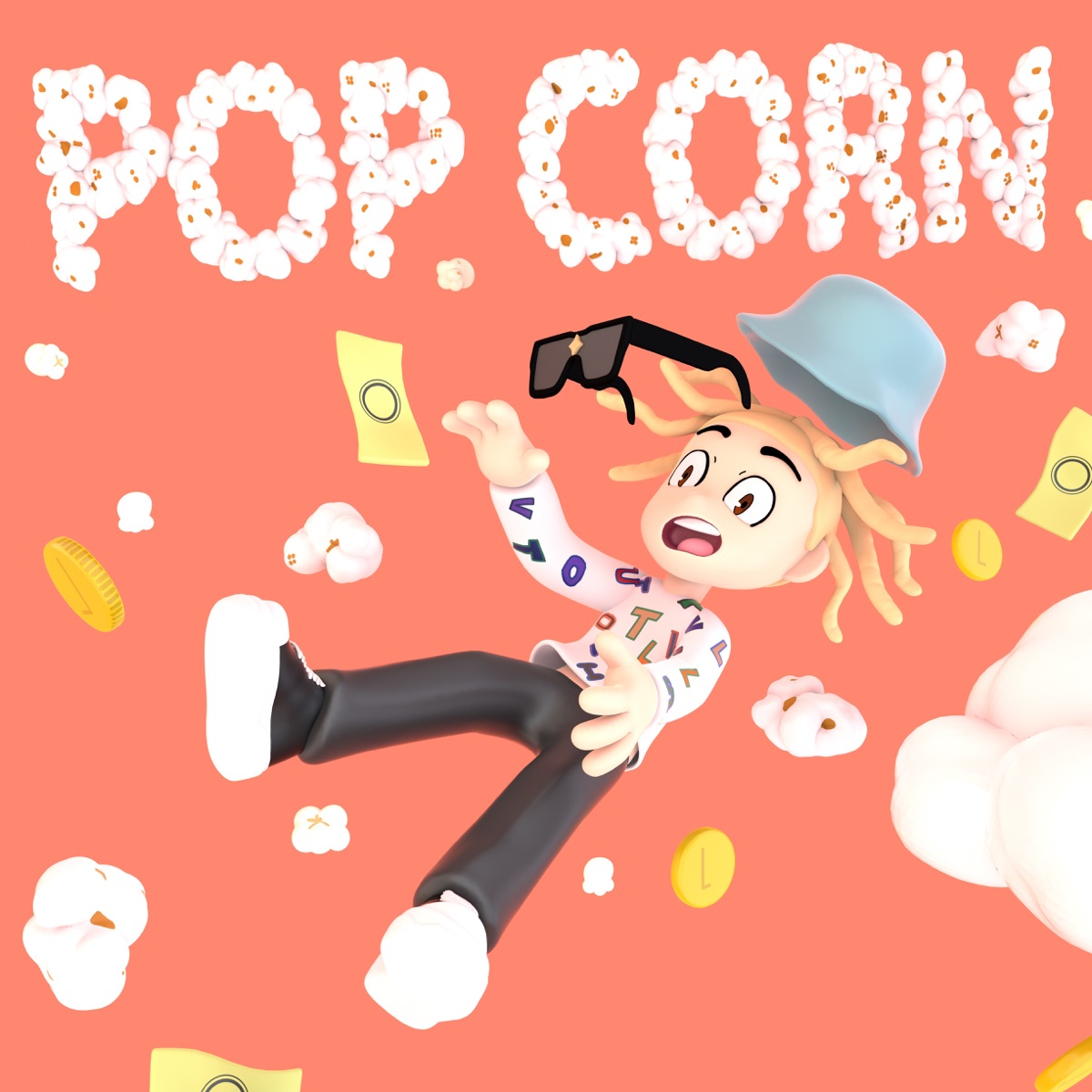 『Only U - 12345! (feat. Young Coco)』収録の『POPCORN』ジャケット