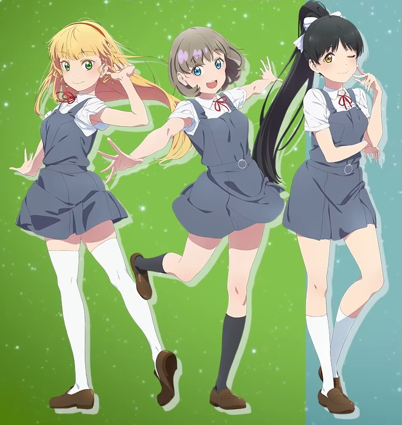Cover for『Keke Tang (Liyuu), Sumire Heanna (Naomi Payton), Ren Hazuki (Nagisa Aoyama) - HAPPY TO DO WA！』from the release『TV Anime 