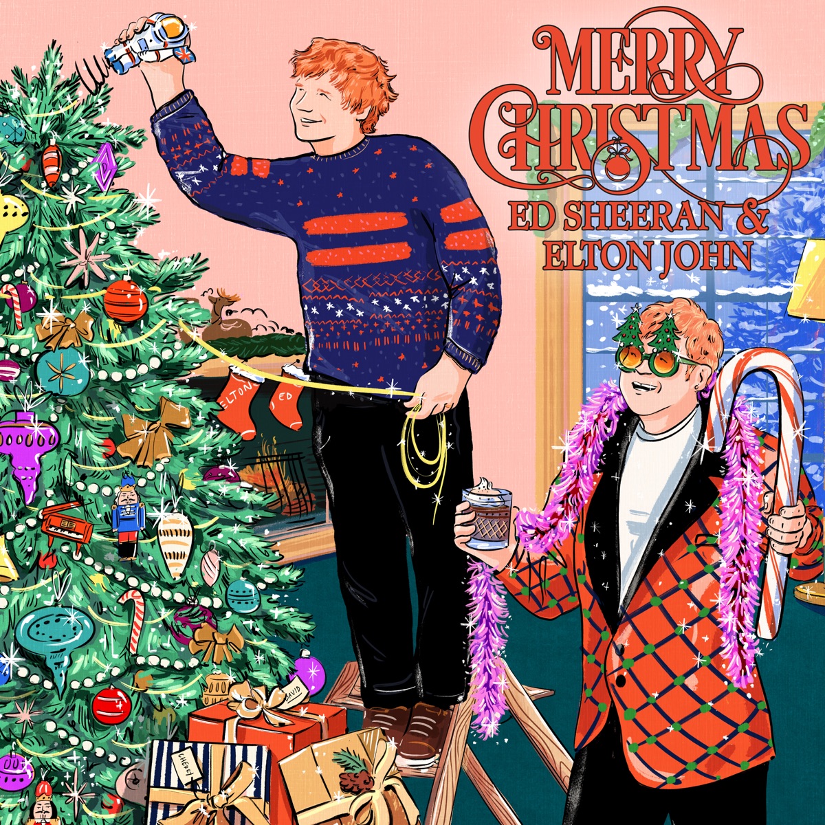『Ed Sheeran & Elton John - Merry Christmas 歌詞』収録の『Merry Christmas』ジャケット