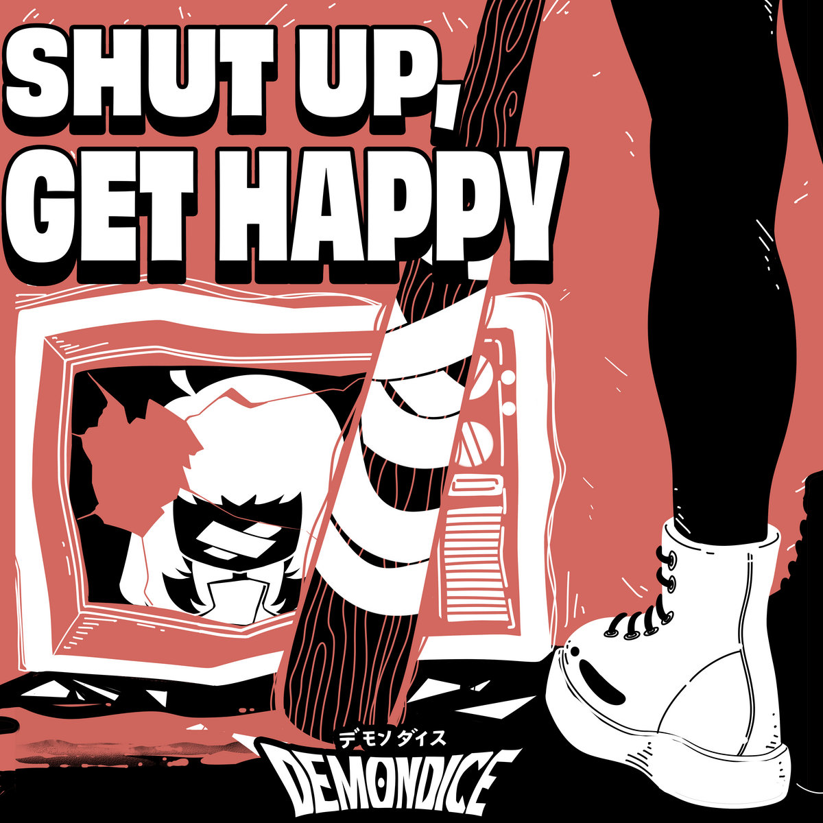 『DEMONDICE - take the bait』収録の『SHUT UP, GET HAPPY』ジャケット