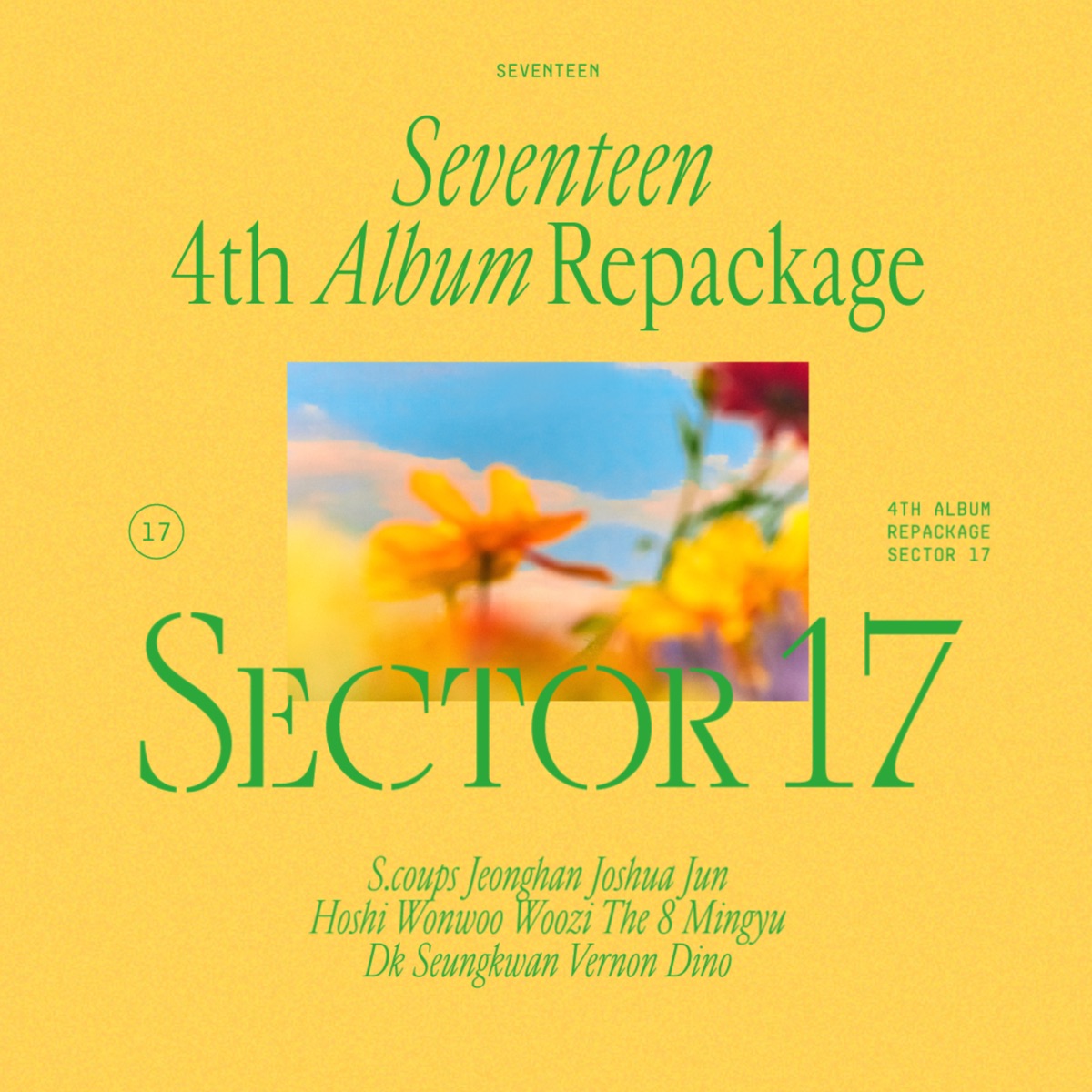 『SEVENTEEN - Fallin’ Flower (Korean Ver.)』収録の『SEVENTEEN 4th Album Repackage ‘SECTOR 17’』ジャケット