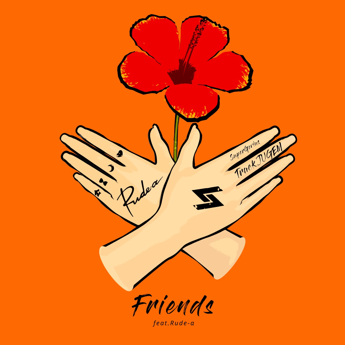 『SG - Friends (feat. Rude-α)』収録の『Friends (feat. Rude-α)』ジャケット