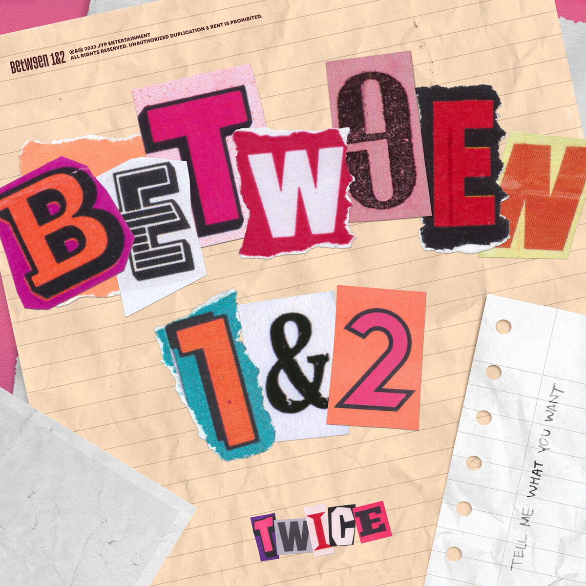 『TWICE - Gone 歌詞』収録の『Between 1&2』ジャケット