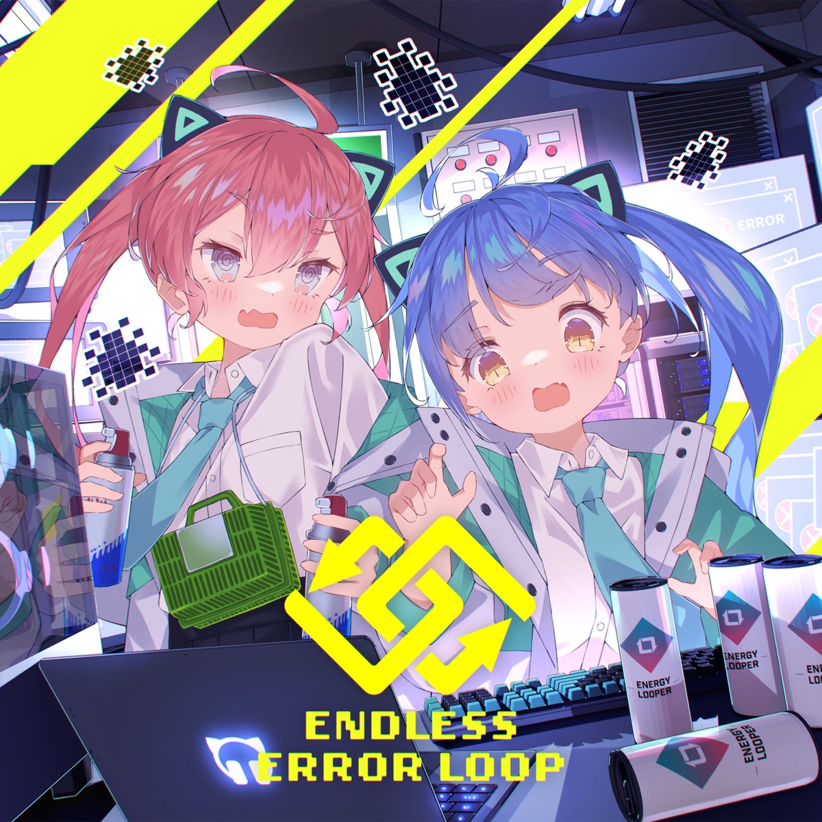 『Neko Hacker - Endless Error Loop feat. ななひら』収録の『Endless Error Loop feat. ななひら』ジャケット