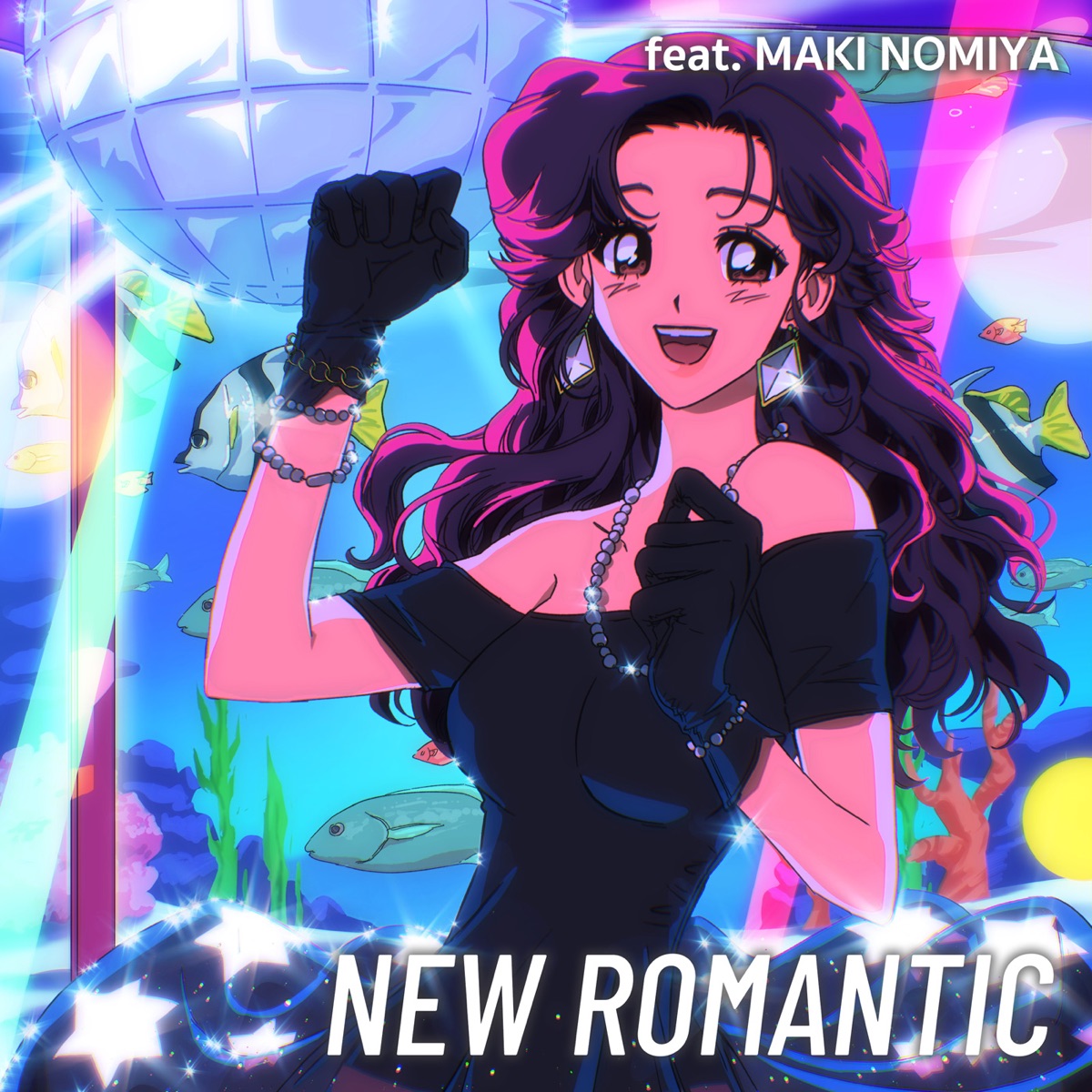 『Night Tempo - New Romantic (feat. Maki Nomiya)』収録の『New Romantic (feat. Maki Nomiya)』ジャケット