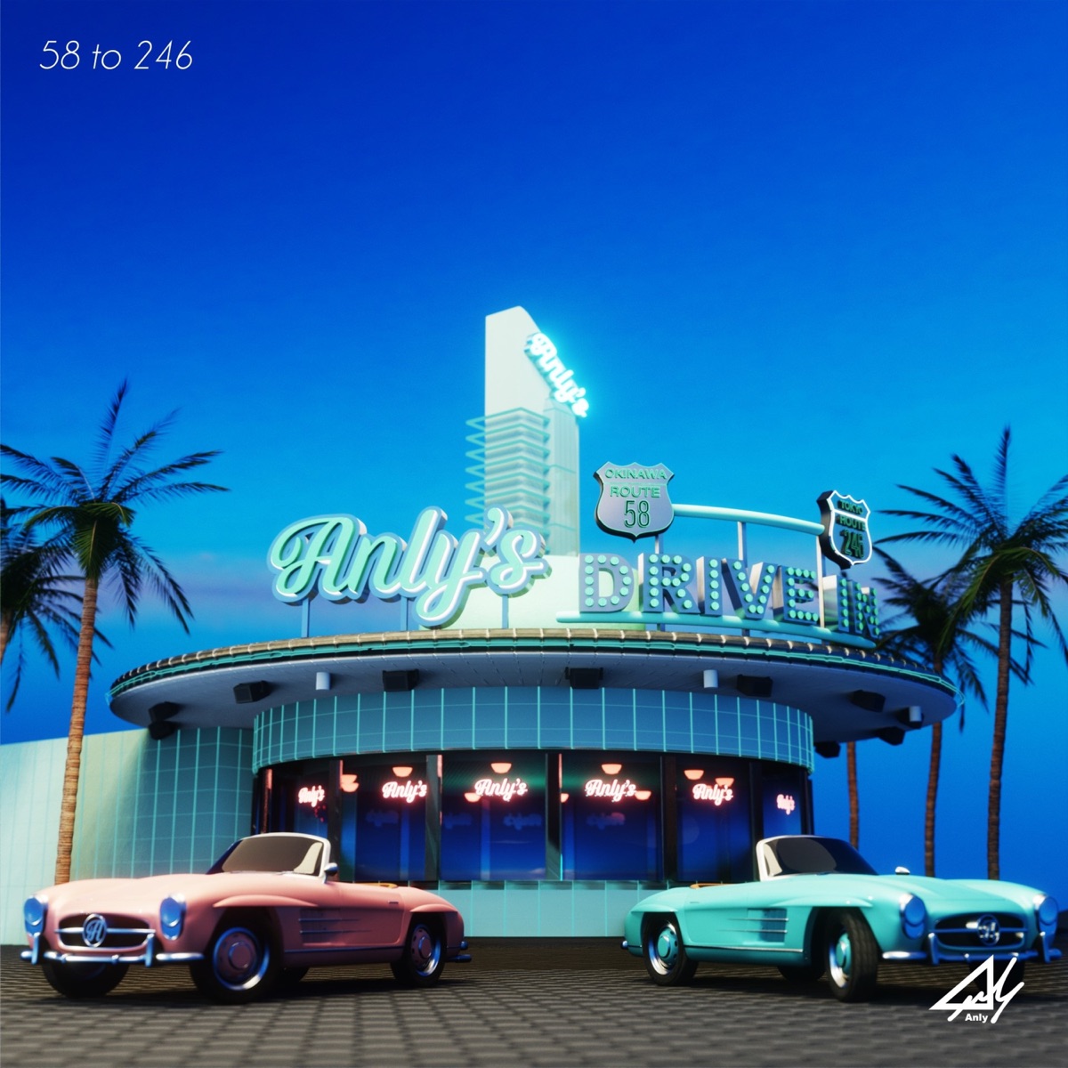 『Anly - 58 to 246』収録の『58 to 246』ジャケット