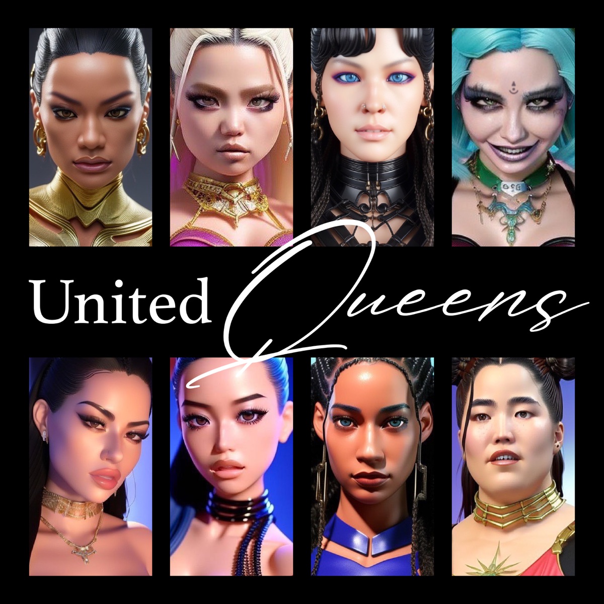 『Awich - イケメンタル (feat. NENE)』収録の『United Queens』ジャケット