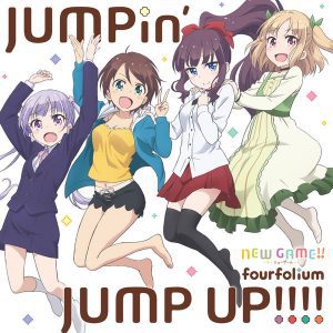 『fourfolium - JUMPin' JUMP UP!!!!』収録の『JUMPin' JUMP UP!!!!』ジャケット
